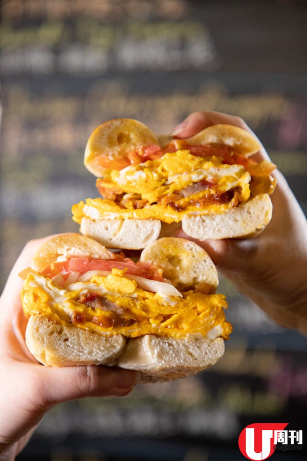 紅磡 Bagel 三文治店 自製酸種製貝果 / 鮮奶麻糬滷牛舌做餡