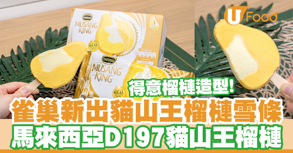 【雀巢雪糕】雀巢新出貓山王榴槤雪條！馬來西亞D197貓山王榴槤／得意榴槤造型