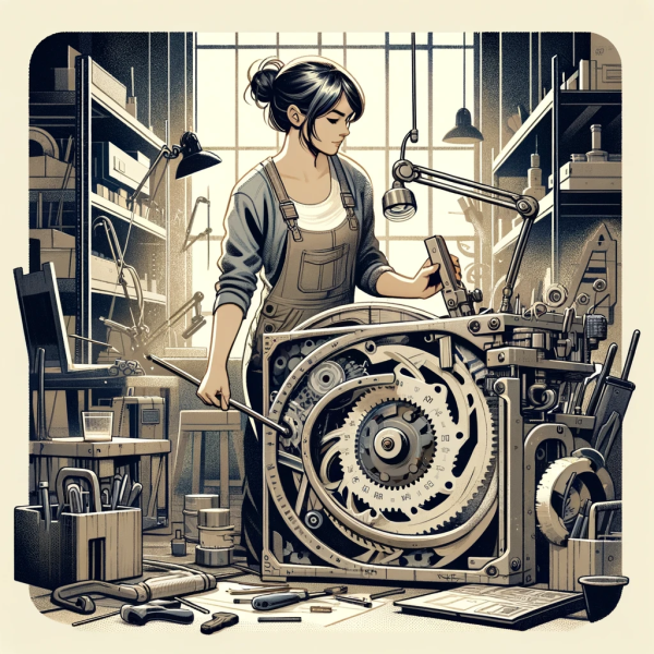 ISTP重實用和解決問題,工作有條理,擅長機械操作。(AI製圖)