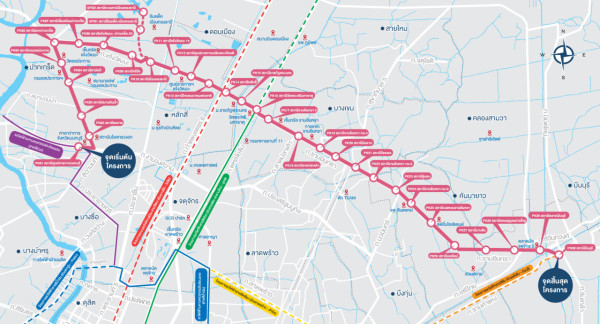曼谷MRT粉紅線12月上旬開通 設30個車站！試運期間免費乘搭！ 