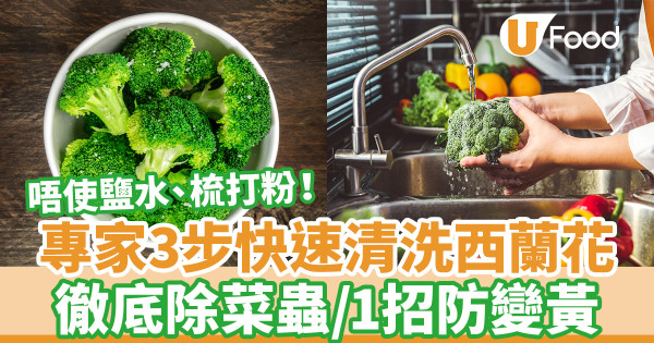 洗西蘭花方法｜專家3步快速清洗 徹底去除菜蟲／防止變黃方法