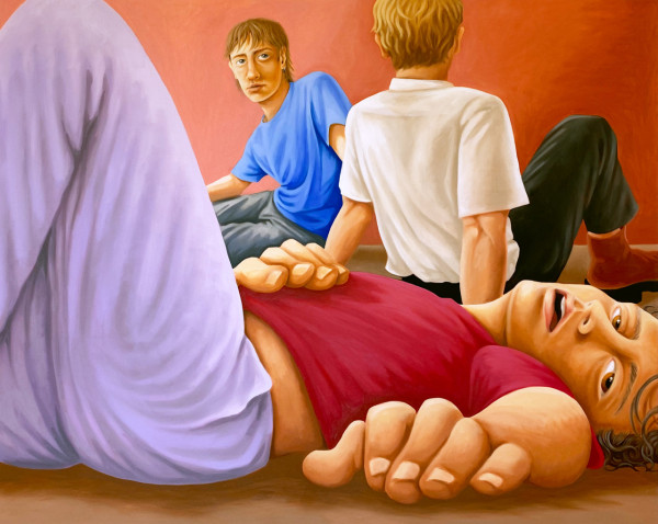 躺平的姿勢 懷疑人生的神情   英國藝術家《Mellow doubt》畫展 呈現當代孤立感 