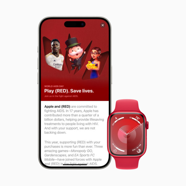 Apple Watch Series 9 Product（RED）有新錶面！以響應世界愛滋病日