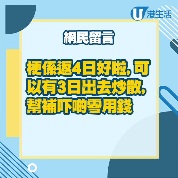 打工仔獲公司「減薪加假」 每星期返工4日出8折糧？網民急提醒小心1事