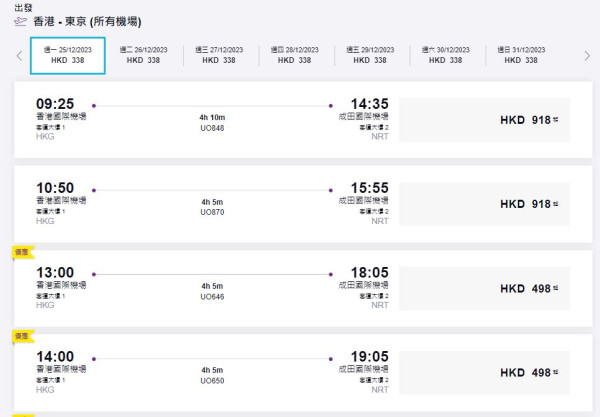 HK Express直飛東京機票限時8起  聖誕除夕跨年都包！連稅3起 