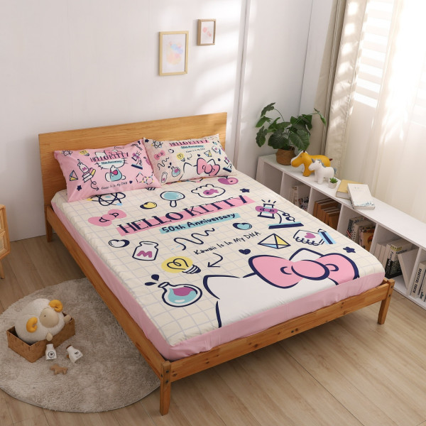 Hello Kitty 50大壽X台灣7仔 推近40款生活精品：嘜頭磁貼、保溫壼、積木萬年曆 