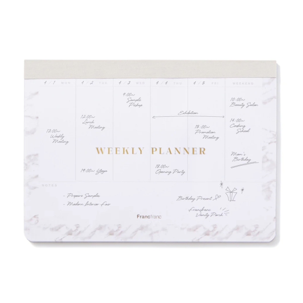 手帳本/Planner/Schedule推薦2：francfranc Petite Weekly Planner A5 Gray HK$56