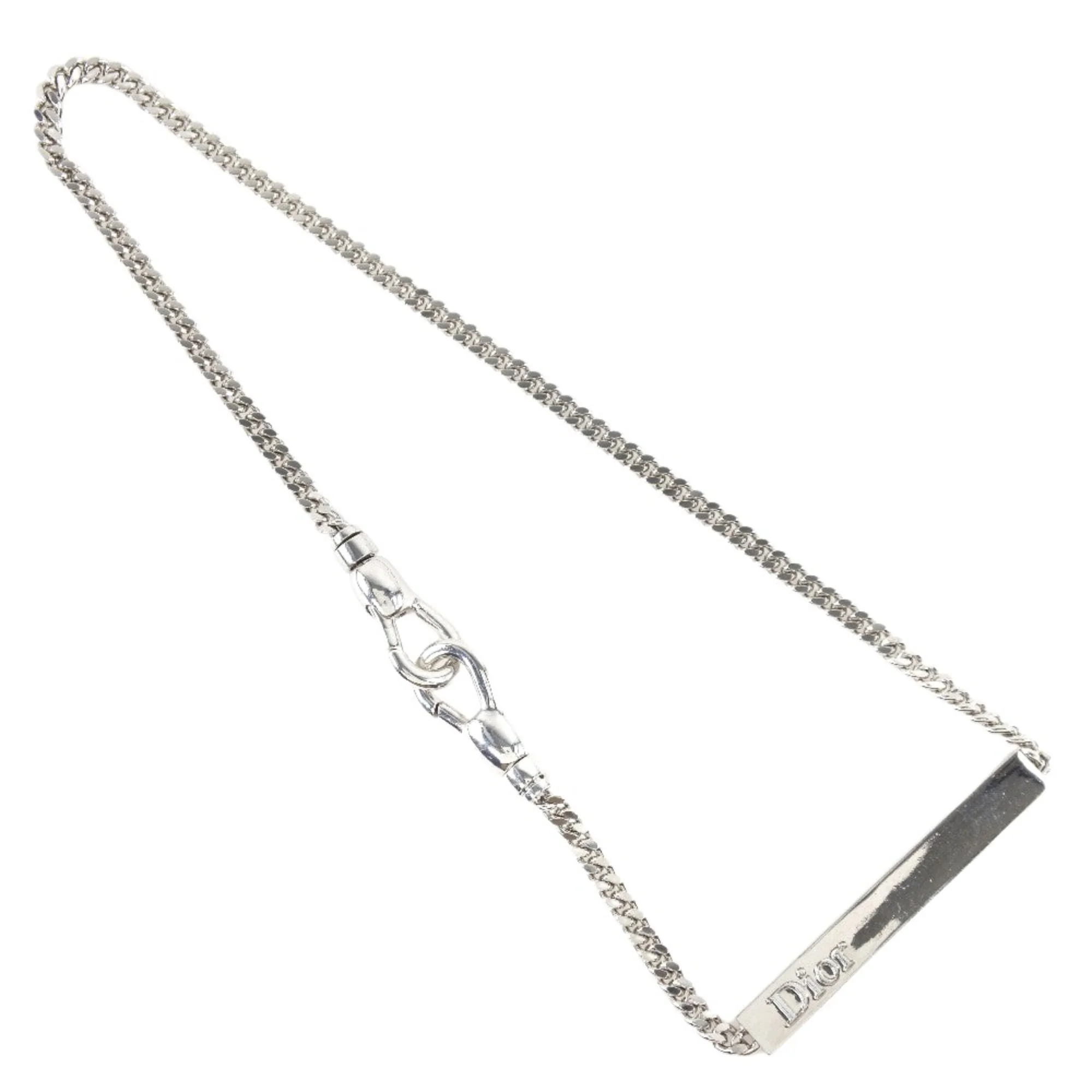 Women Dior Logo Necklace - Silver $1779