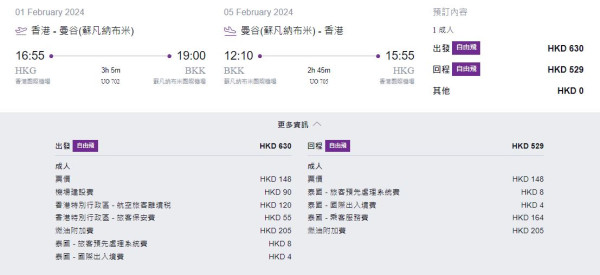 HK Express快閃泰國機票優惠！曼谷/布吉/清邁機票低至8 