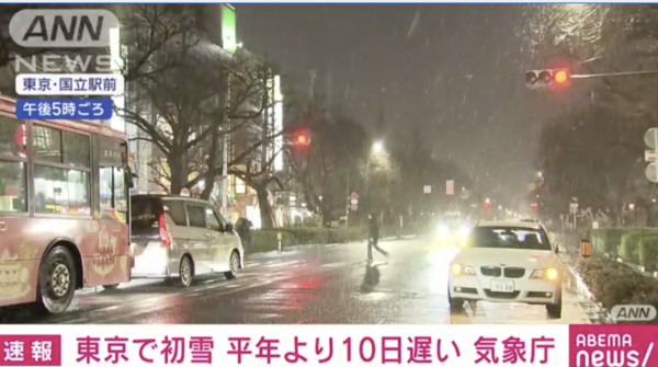 東京迎來2024初雪 比正常晚10天！遊日人士留意1情況 