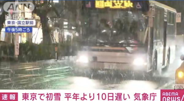 東京迎來2024初雪 比正常晚10天！遊日人士留意1情況 