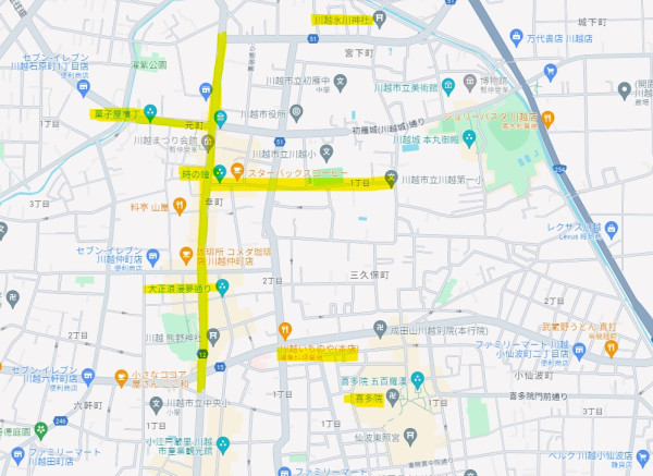 川越旅遊熱點街道