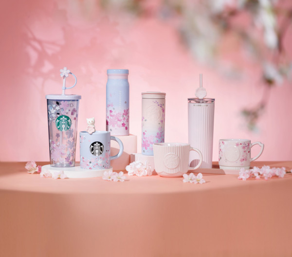 Starbucks推出春日限定櫻花及雲朵系列杯具   貓貓攪拌棒／珍珠／雪球／變色杯