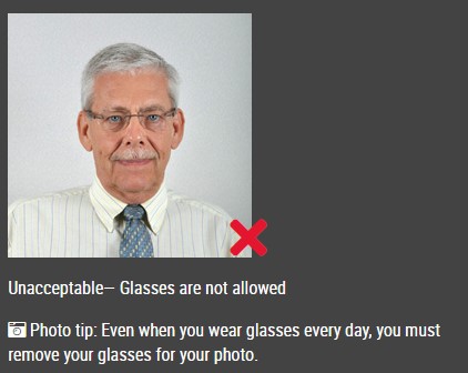 美國簽證相片正確及錯誤示範