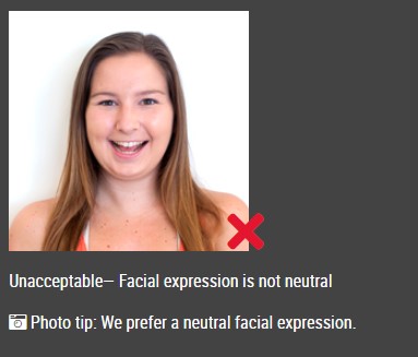 美國簽證相片正確及錯誤示範