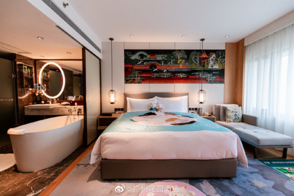 房間內貌（圖片來源：微博@廣州花園酒店）