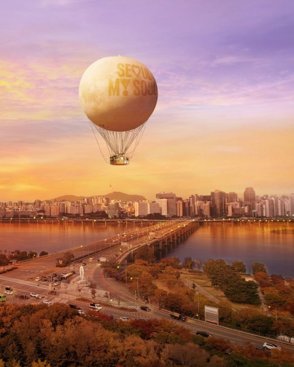 首爾6月起推出熱氣球體驗 150米半空俯瞰漢江日與夜景 (圖：FB@首爾市政府)