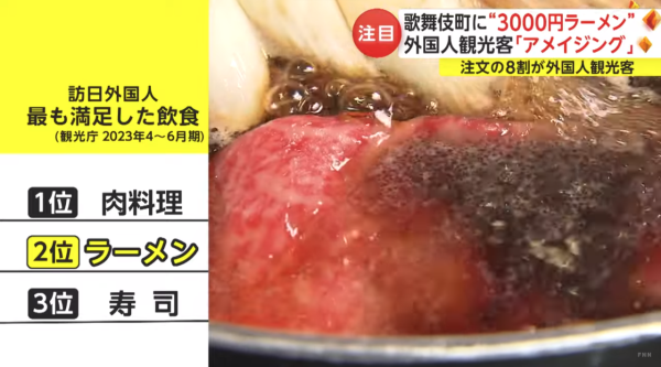 新宿和牛壽喜燒拉麵盛惠3300円 價格震驚當地人！ 食客逾8成外國人 