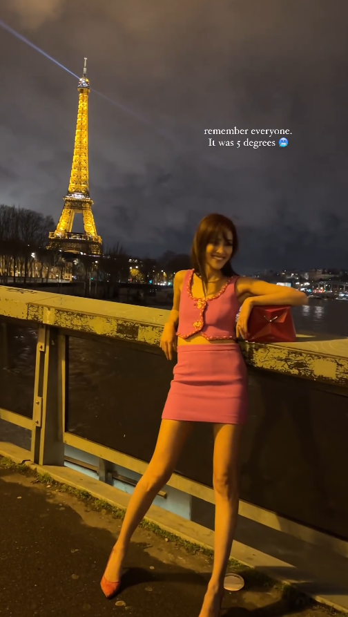 32歲三孩之母陳凱琳冒寒巴黎性感打卡 5度低溫騷美腿 愛靚唔愛命 