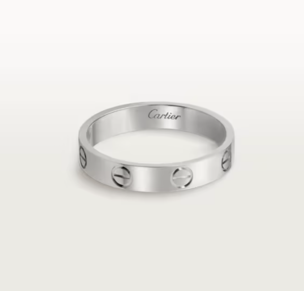結婚戒指推薦4：Cartier LOVE 結婚戒指（白色黃金）HK$10,500