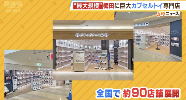 大阪最大規模「扭蛋森林」開幕！逾2000台扭蛋機、一抽300円起 