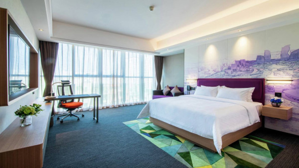 客房內貌(圖片來源:廣州花都希爾頓歡朋酒店) 客房內貌(圖片來源:廣州花都希爾頓歡朋酒店)