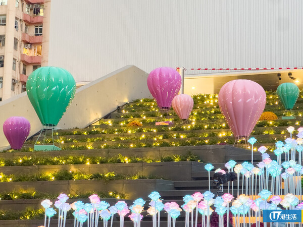 九龍灣東九文化中心LED花海正式開放！連夜改設計 變身彩色花花配熱氣球