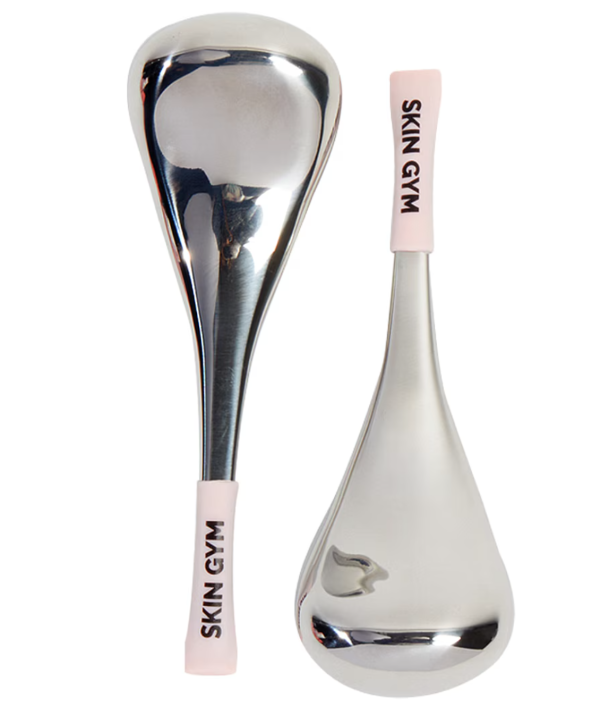 面部刮痧板推荐5：Skin Gym Stainless Steel Facial Sculpting Spoons HK$391