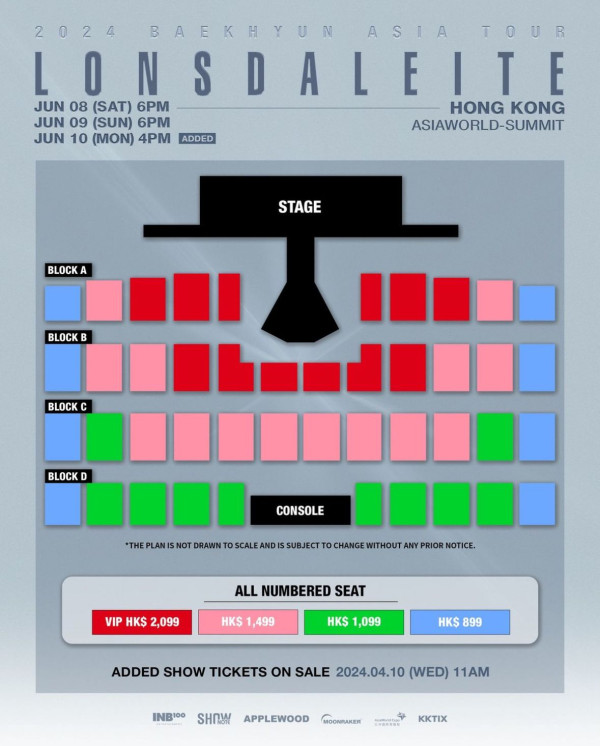 邊伯賢香港演唱會2024｜6月襲港首辦個人亞洲巡迴演唱會！宣布加場！票價/購票日期/場地/優先售票/開售日期(不斷更新)