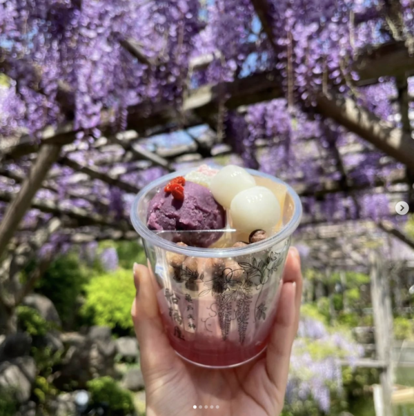 亀戸天神社的紫藤周邊產品。（圖片來源：IG@kameidotenjinsha_official）