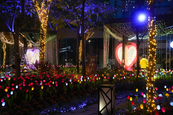 東區文化廣場全新打卡地標！逾8,000支彩色LED花+互動投影裝置