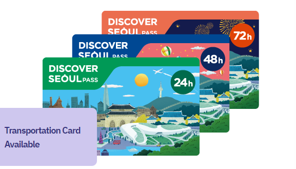 Discover Seoul Pass（首爾轉轉卡）分為24、48及72小時三種。（圖片來源：Discover Seoul Pass）