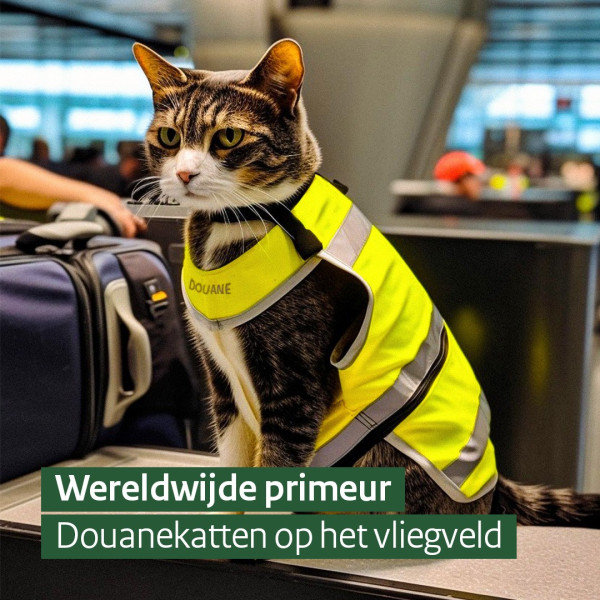 荷蘭海關推全球首批「緝毒貓貓」  穿上螢光背心超可愛！專家：比狗更靈敏 