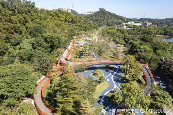 翠湖文體公園（圖片來源：微博@深圳市城市管理和綜合執法局）