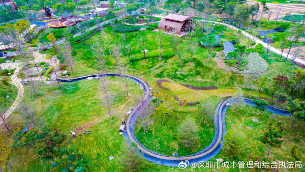 翠湖文體公園（圖片來源：微博@深圳市城市管理和綜合執法局）