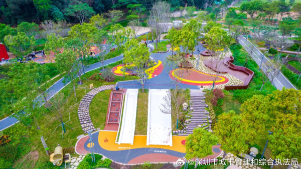 翠湖文體公園（圖片來源：微博@深圳市城市管理和綜合執法局）
