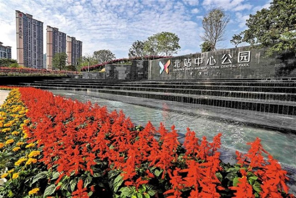 深圳北站中心公園（圖片來源：龍華區人民政府）