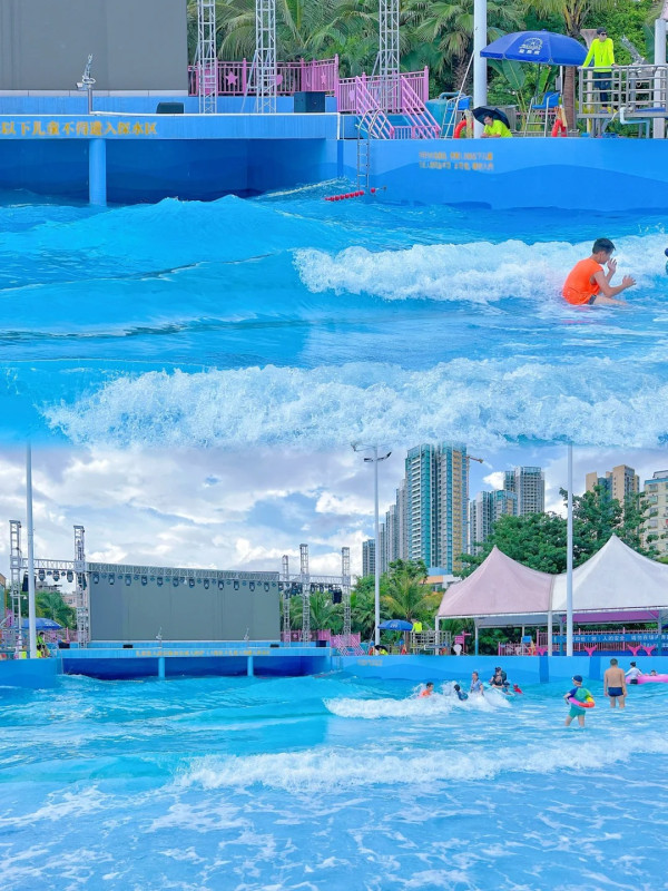 深圳夢幻粉紅水上樂園「星高度夢想水世界」 3萬平方米!打卡彩虹滑梯/人造衝浪/漂流玻璃橋