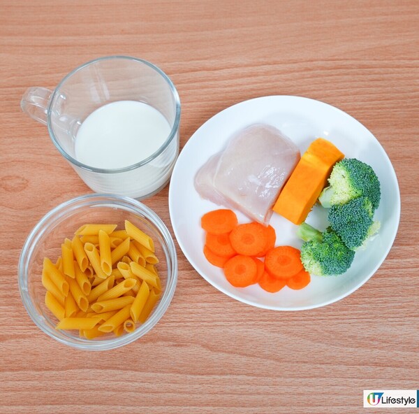 寵物南瓜雞肉白汁意粉｜寵物鮮食食譜／簡易4步／無麩質／營養均衡