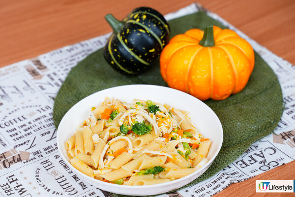 寵物南瓜雞肉白汁意粉｜寵物鮮食食譜／簡易4步／無麩質／營養均衡