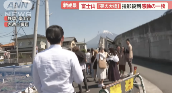 記者報導於「夢之大橋」的擾民情況（圖片來源：ANNnewsCH）