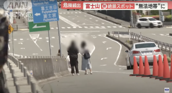 記者報導於「夢之大橋」的擾民情況（圖片來源：ANNnewsCH）