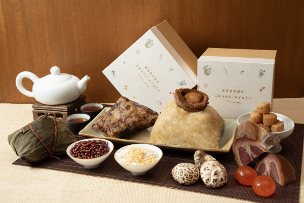 香港君悅酒店推出鹹甜端午糉    鮑魚瑤柱雲腿裹蒸糉／五穀桂花陳皮豆沙糉