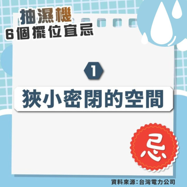 抽濕機貼士｜抽濕機放牆角屬大忌 阻散熱易釀火災 拆解6大擺位宜忌