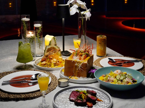 深圳南澳懸崖海景餐廳「苫也 Sanyea」 絕美日落靚景/水池圓形卡座/打卡旋轉樓梯