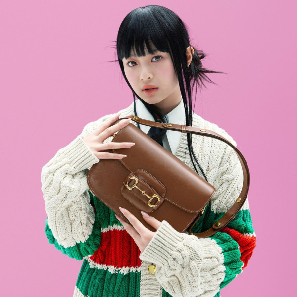 GUCCI馬銜扣1955肩揹袋
