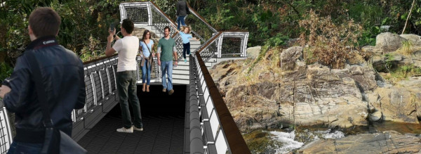 南區瀑布灣公園行人橋2025年完工！連接數碼港道及瀑布灣公園