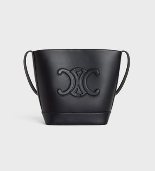 黑色名牌手袋入門推介4. Celine TRIOMPHE BUCKET光滑牛皮革小號手袋 HK$19,500