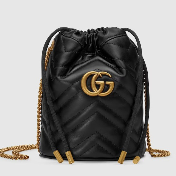 黑色名牌手袋入門推介7. Gucci GG MARMONT迷你水桶袋 HK$9,700