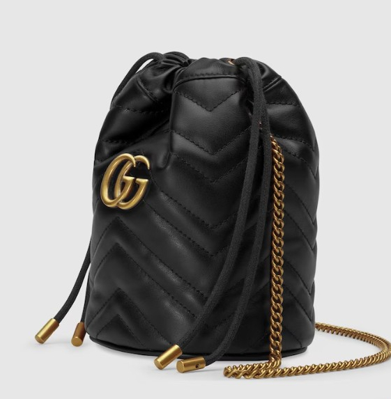 黑色名牌手袋入門推介7. Gucci GG MARMONT迷你水桶袋 HK$9,700